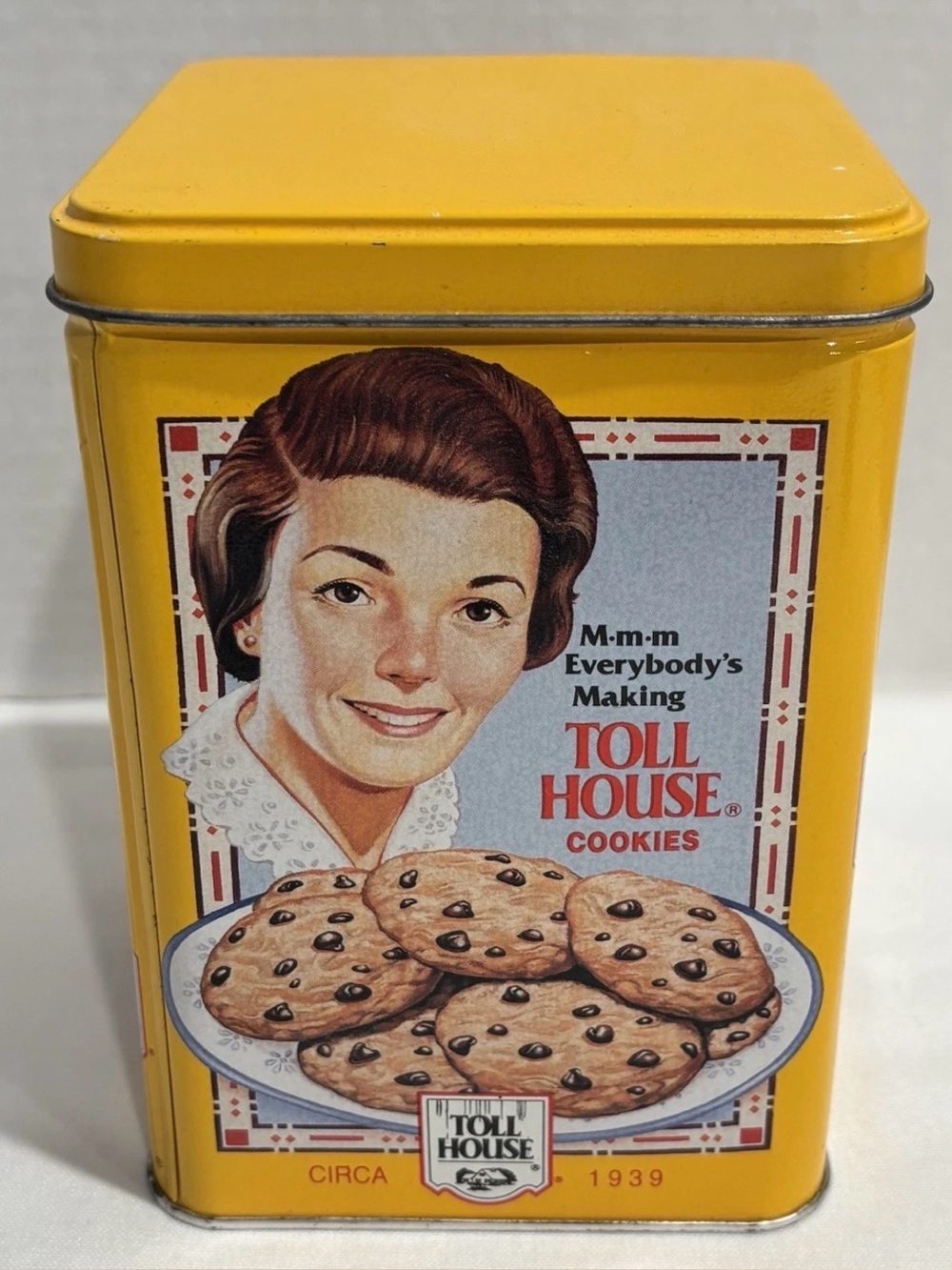 Vintage Nestle Toll House Cookies Collector Metal Tin